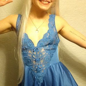 Vintage Blue Babydoll Lingerie